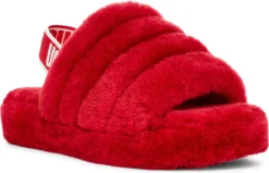 UGG Kids Fluff Yeah Slide -Fashion Shoe Store ugg kids fluff yeah slide ribbon red 1098494k rbrd 51555.1647038453