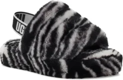 UGG Kids Fluff Yeah Slide Zebra