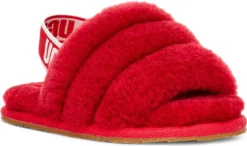 UGG Toddlers Fluff Yeah Slide 18 UGG Toddlers Fluff Yeah Slide -Fashion Shoe Store ugg toddlers fluff yeah slide ribbon red 1098579t rbrd 86525.1651776272